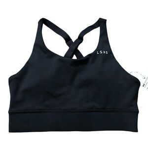 New LSKD Accelerate Sports Bra Black Small Training Medium Support Running